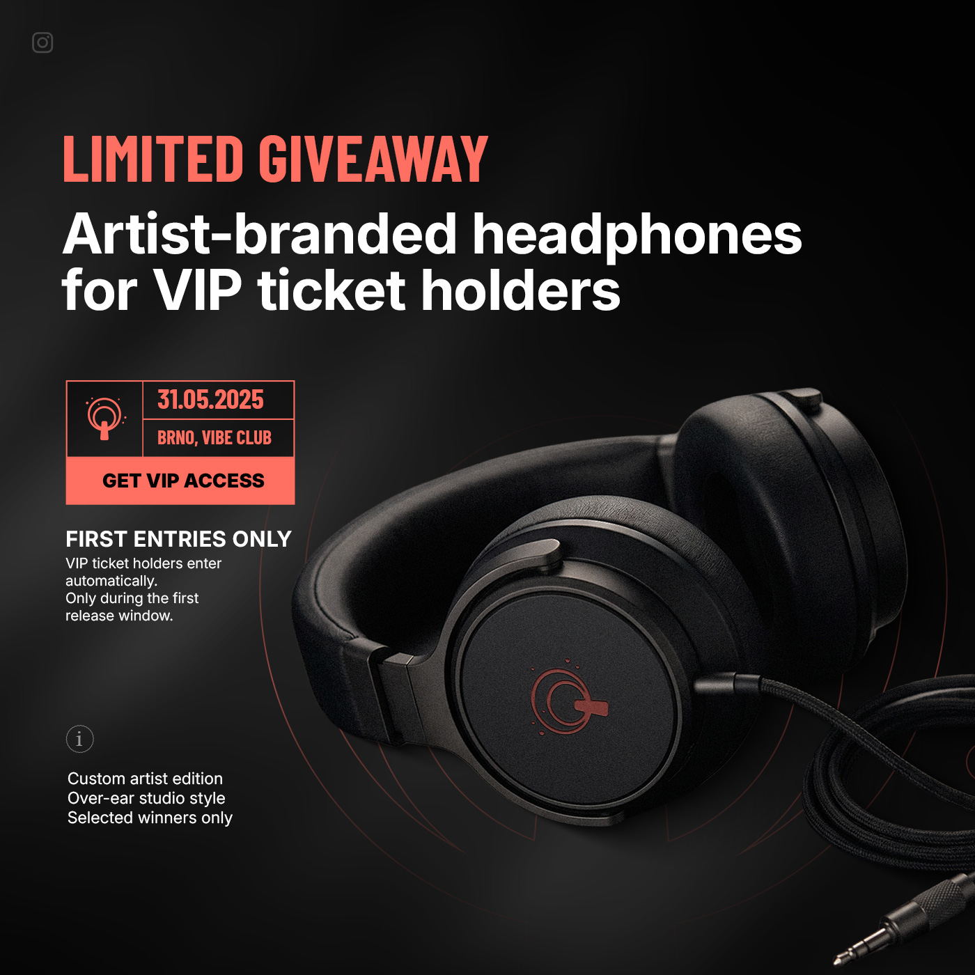 Flavi Predu branded headphones giveaway social media concept