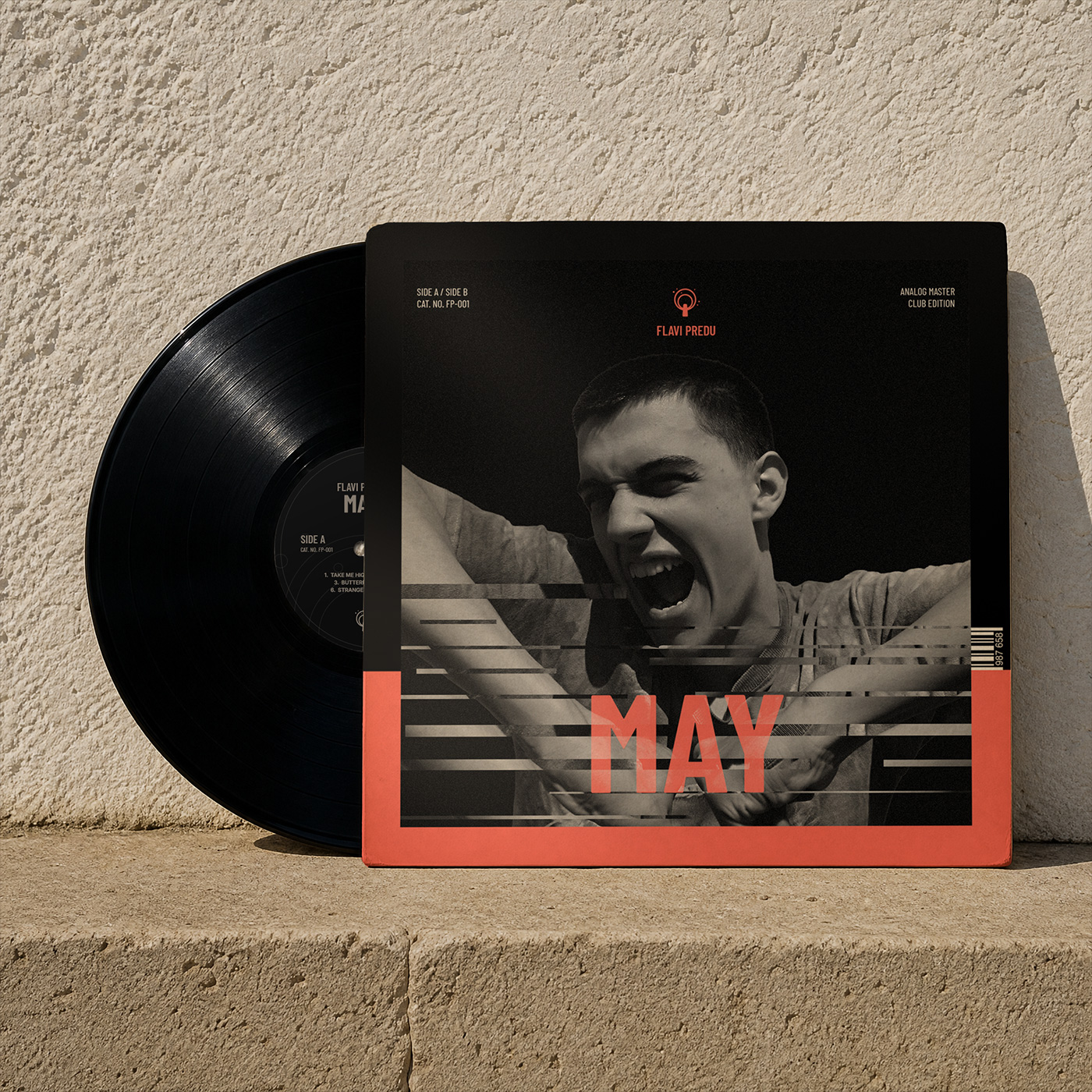 Flavi Predu May vinyl record and album cover mockup