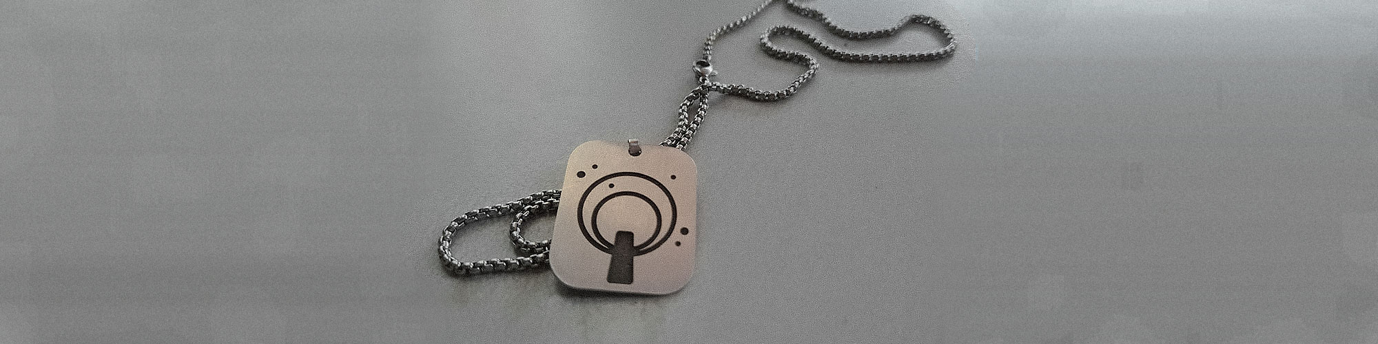 Flavi Predu pendant mockup with circular logomark